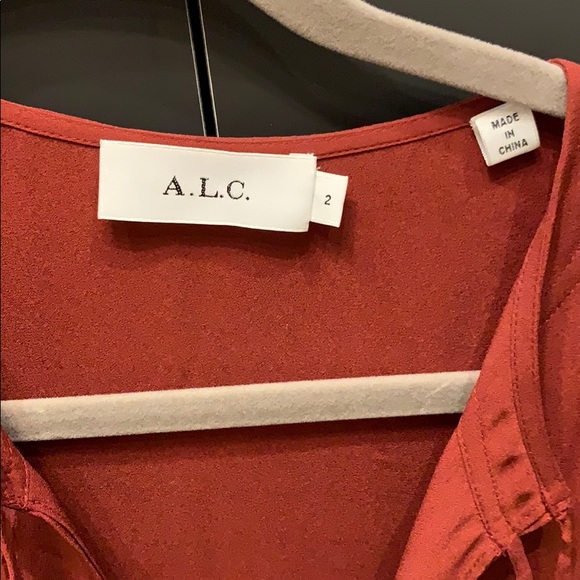 ALC Red Silk Dress - Picture 4 of 8